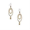 Lucky Brand Two-Tone Oval Drop Earrings